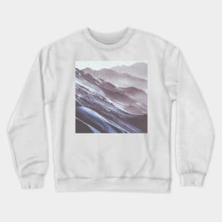 Blue Grey Mountains Oil Effects 1 Crewneck Sweatshirt